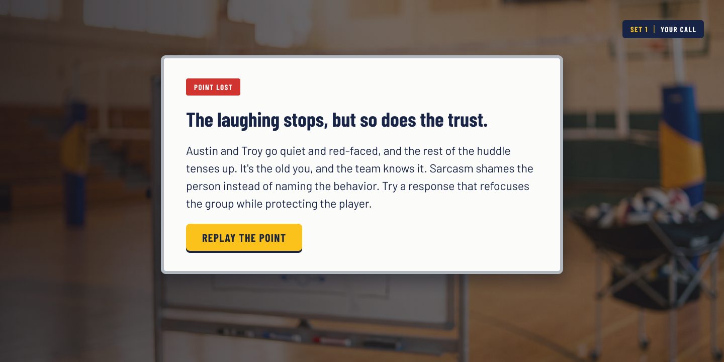 Point lost aftermath screen